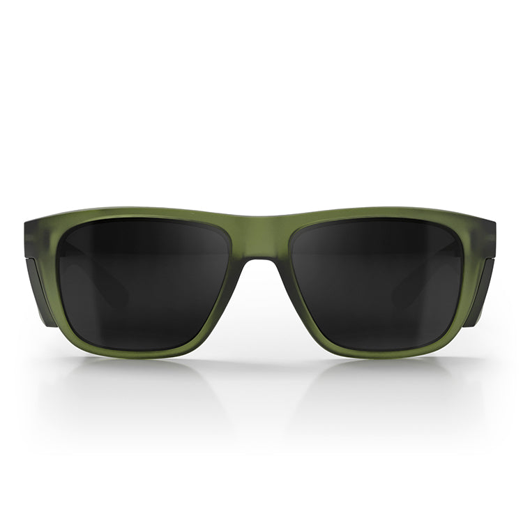Fusions XL Matte Moss Green Frame Polarised Lens Safety Glasses