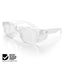 Fusions XL Clear Frame Clear Lens Safety Glasses