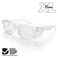 Fusions XL Clear Frame Clear Lens Safety Glasses