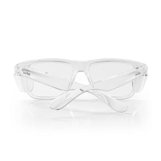 Fusions XL Clear Frame Clear Lens Safety Glasses