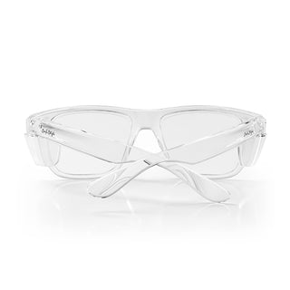 Fusions XL Clear Frame Clear Lens Safety Glasses