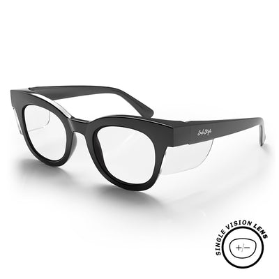 Harps Black Frame Prescription Safety Glasses