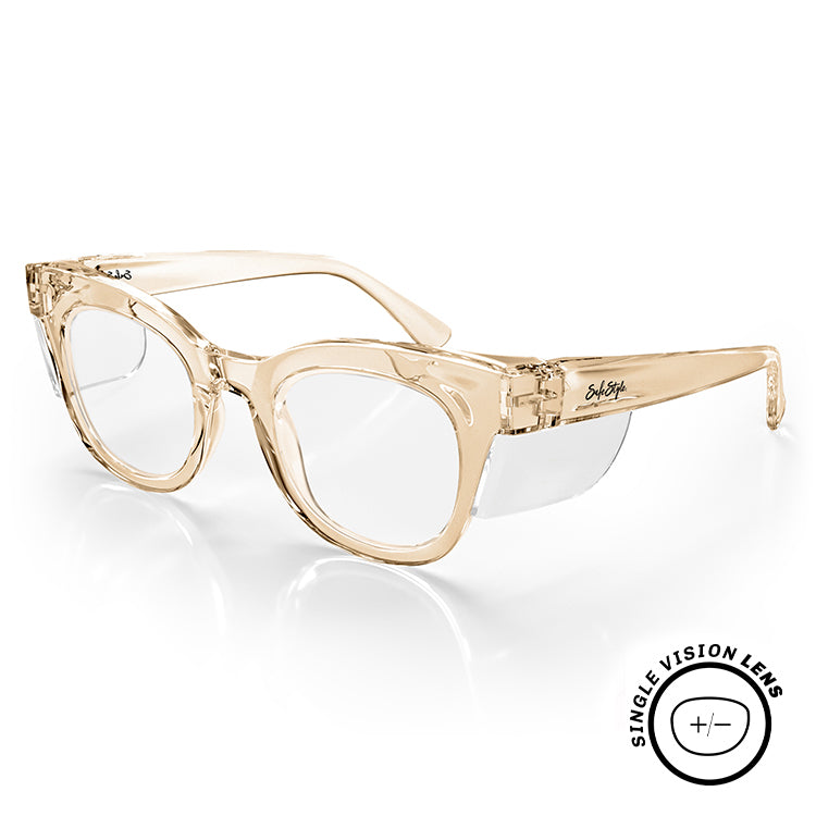 Harps Champagne Frame Prescription Safety Glasses