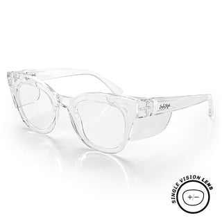Harps Clear Frame Prescription Safety Glasses