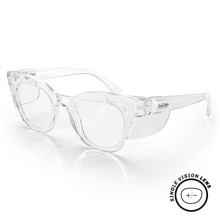 Harps Clear Frame Prescription Safety Glasses
