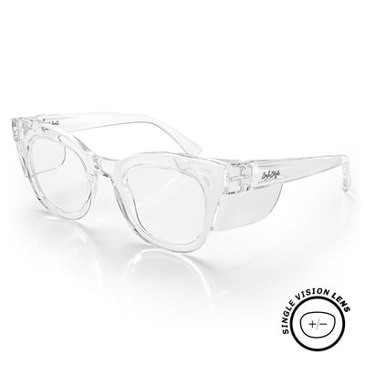 Harps Clear Frame Prescription Safety Glasses