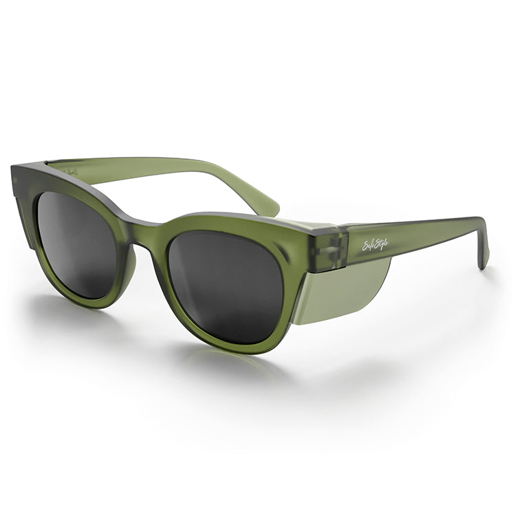 Harps Matte Matte Moss Green Frame Polarised Lens Safety Glasses