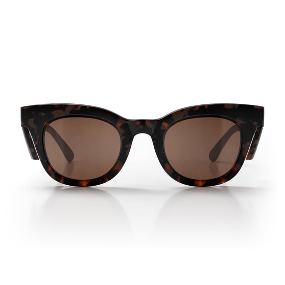 Harps Matte Tort Frame Brown Polarised Lens Safety Glasses