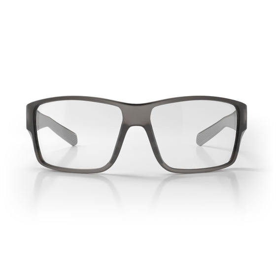 Keels Matte Graphite Frame Clear Lens Safety Glasses