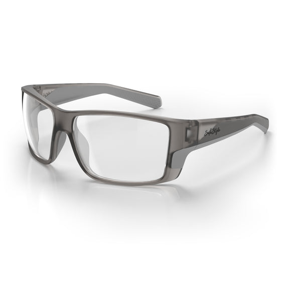Keels Matte Graphite Frame Clear Lens Safety Glasses