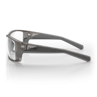 Keels Matte Graphite Frame Clear Lens Safety Glasses