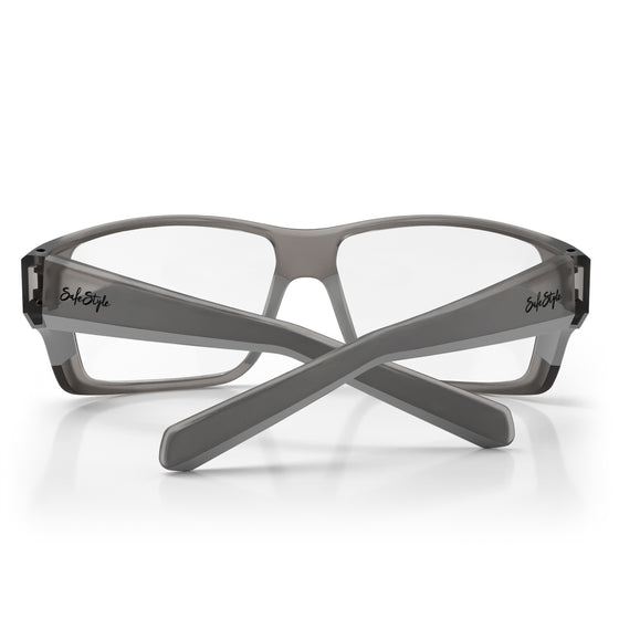 Keels Matte Graphite Frame Clear Lens Safety Glasses