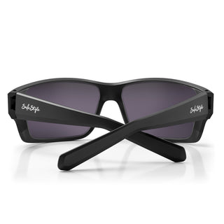 Keels Matte Black Frame Mirrors Purple Polarised Lens Safety Glasses