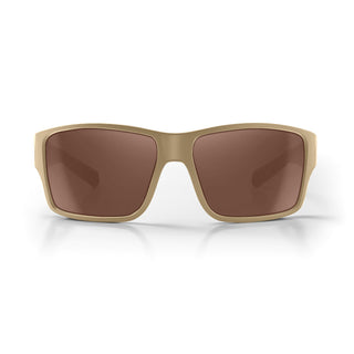 Keels Matte Tan Frame Brown Polarised Lens Safety Glasses