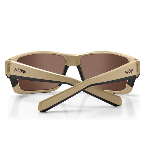 Keels Matte Tan Frame Brown Polarised Lens Safety Glasses