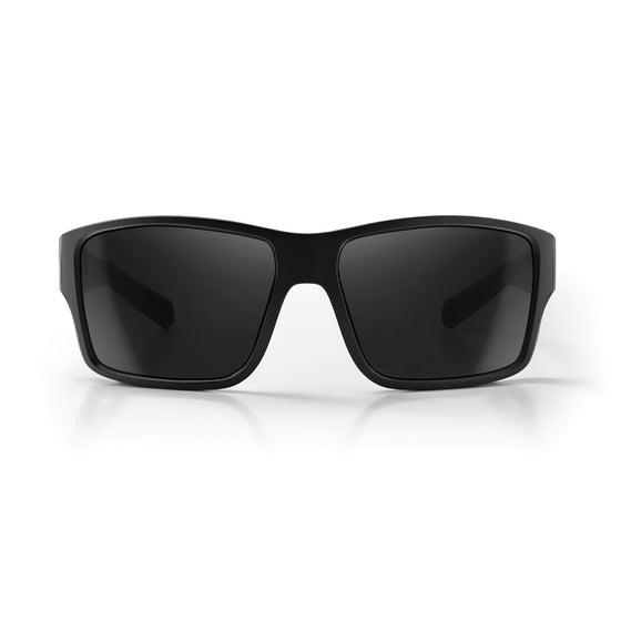 Keels Matte Black Frame Grey Polarised Lens Safety Glasses