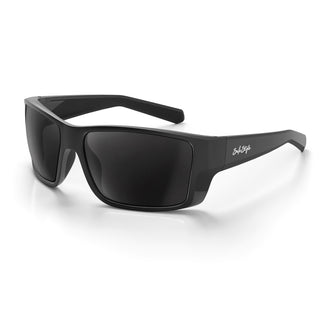 Keels Matte Black Frame Grey Polarised Lens Safety Glasses