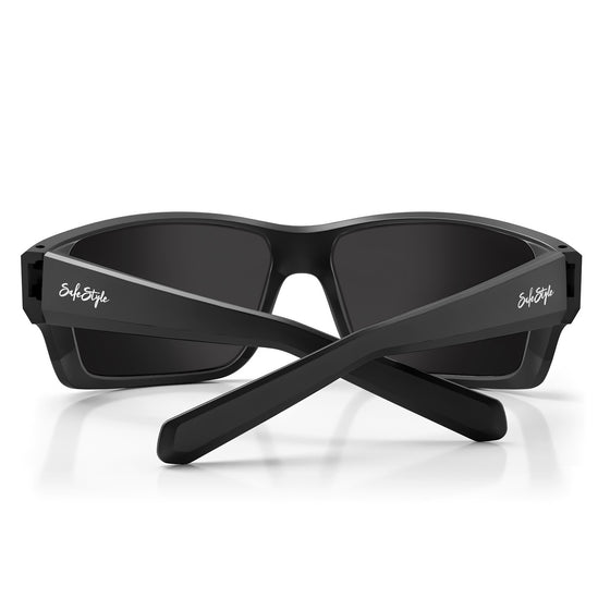 Keels Matte Black Frame Grey Polarised Lens Safety Glasses