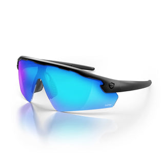 Phantoms Matte Black Frame Reflectors Blue Lens Safety Glasses
