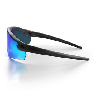 Phantoms Matte Black Frame Reflectors Blue Lens Safety Glasses