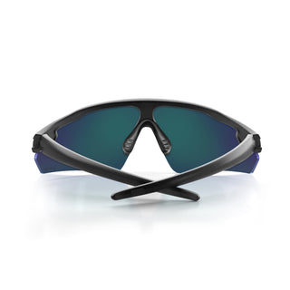 Phantoms Matte Black Frame Reflectors Blue Lens Safety Glasses