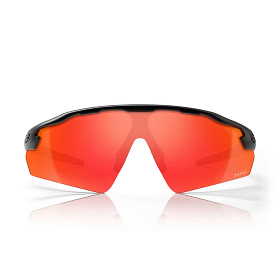 Phantoms Matte Black Frame Reflectors Red Lens Safety Glasses