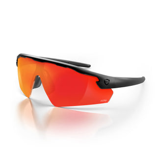 Phantoms Matte Black Frame Reflectors Red Lens Safety Glasses