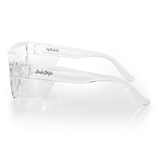 Primes Clear Frame Clear Lens Safety Glasses