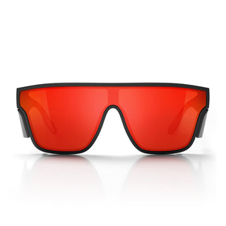 Primes Matte Black Frame Reflectors Red Lens Safety Glasses