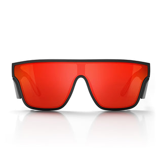 Primes Matte Black Frame Reflectors Red Lens Safety Glasses