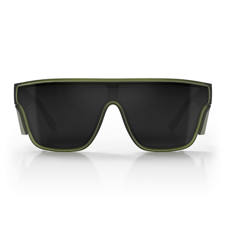 Primes Matte Moss Green Frame Polarised Lens Safety Glasses
