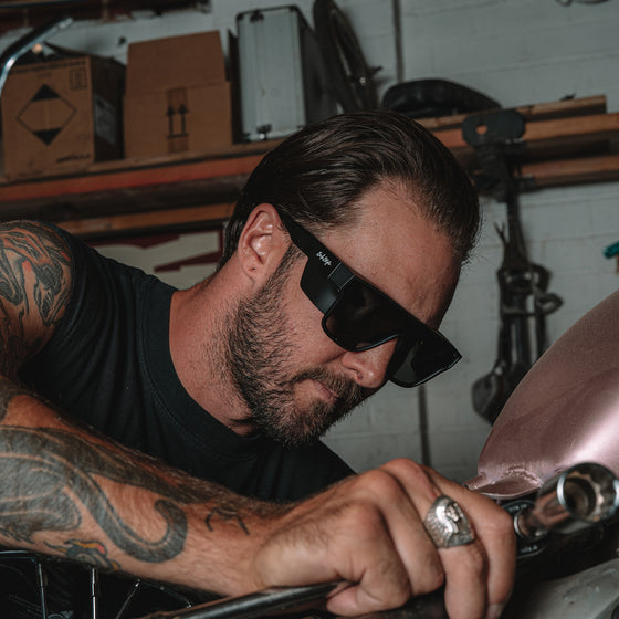 Primes Matte Black Frame Polarised Lens Art Series V.4 Safety Glasses