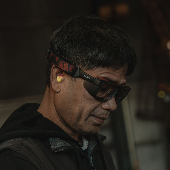 Converts Matte Graphite/Red Frame Clear Lens