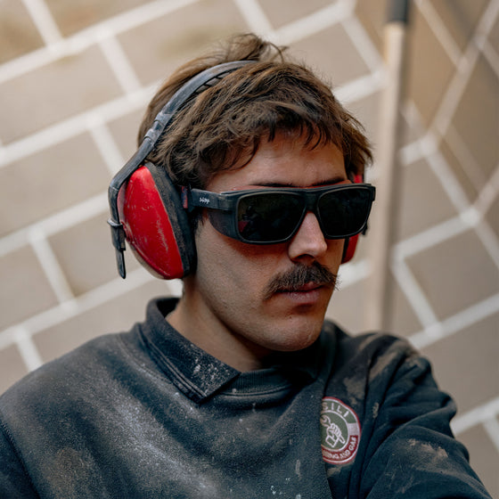 Converts Matte Graphite/Red Frame Grey Polarised Lens