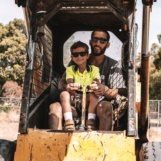 Fusions Kids Black Frame Tinted Lens Safety Glasses