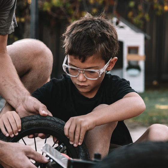 Fusions Kids Clear Frame Clear Lens Safety Glasses