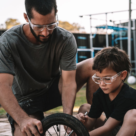 Fusions Kids Clear Frame Clear Lens Safety Glasses