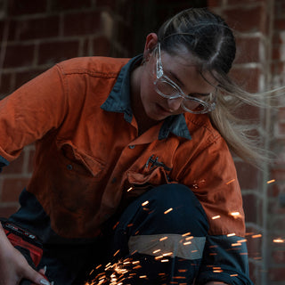 Harps Clear Frame Prescription Safety Glasses