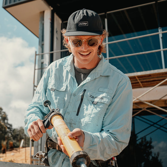 Harps Champagne Frame Polarised Lens Safety Glasses