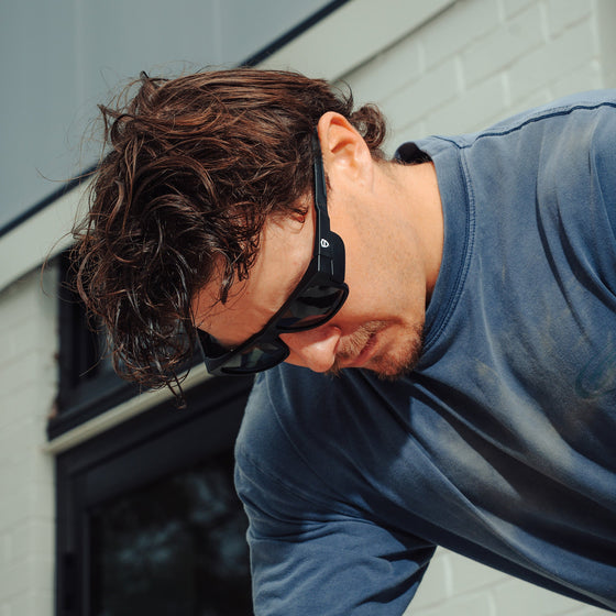 Fusions Performance Matte Black Frame Grey Polarised Lens Safety Glasses