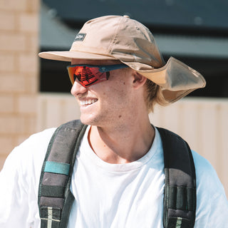 Phantoms Matte Navy Reflectors Red Lens Safety Glasses