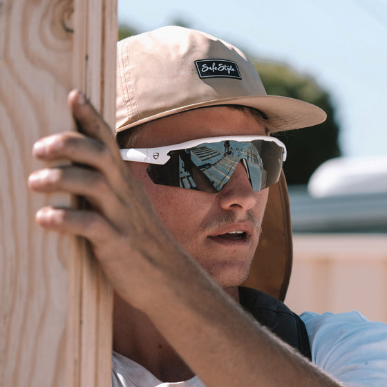 Phantoms Matte White Frame Polarised Lens Safety Glasses