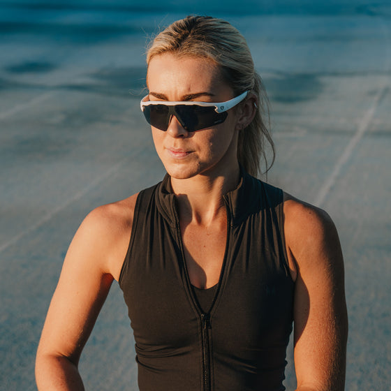 Phantoms Matte White Frame Polarised Lens Safety Glasses