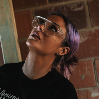 Primes Clear Frame Clear Lens Safety Glasses