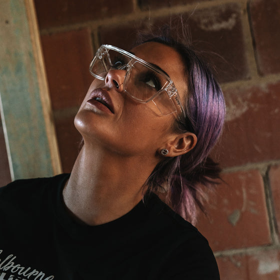 Primes Clear Frame Clear Lens Safety Glasses