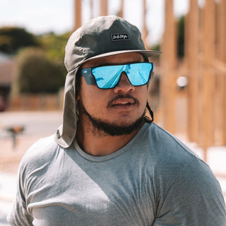 Primes Matte Black Frame Reflectors Blue Lens Safety Glasses