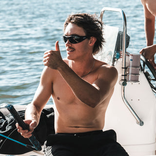 Sonics Matte Black Frame Polarised Lens Safety Glasses