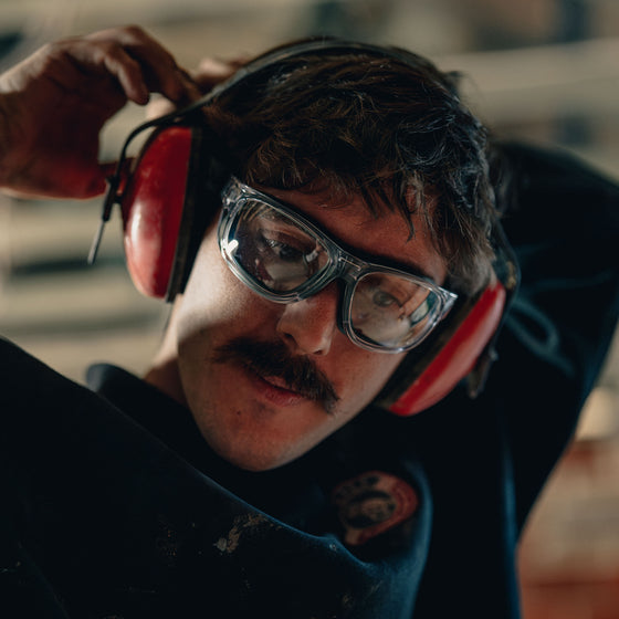 Switches Clear/Green Frame Clear Lens Safety Glasses