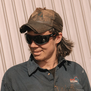 Switches Matte Black/Red Frame Grey Polarised Lens Safety Glasses