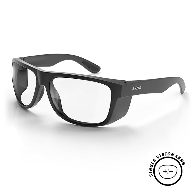 Rapids Matte Black Frame Prescription Safety Glasses